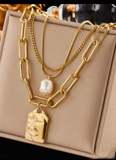 Multi layer chunky gold necklace - feelingchicboutique