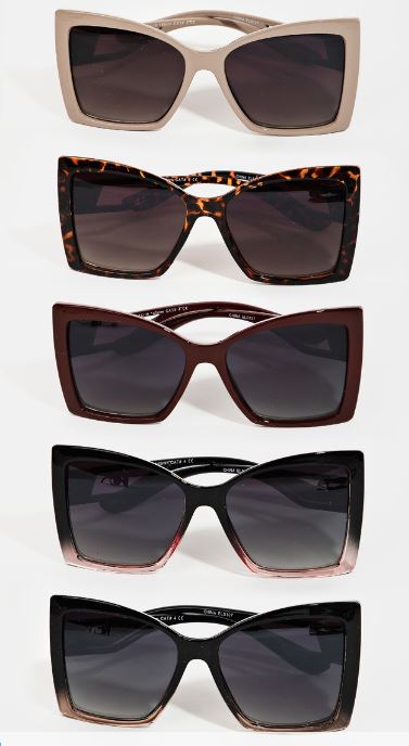 Wide Acetate Frame Cat-eye Sunglasses - feelingchicboutique