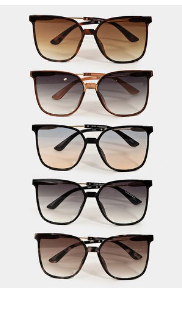Square Acetate Frame Stylish Sunglasses - feelingchicboutique