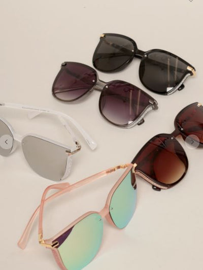 Glitter Detail Square Sunglasses - feelingchicboutique