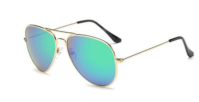 Retro Classic Blue Lens Aviator Silver Sunglasses - feelingchicboutique