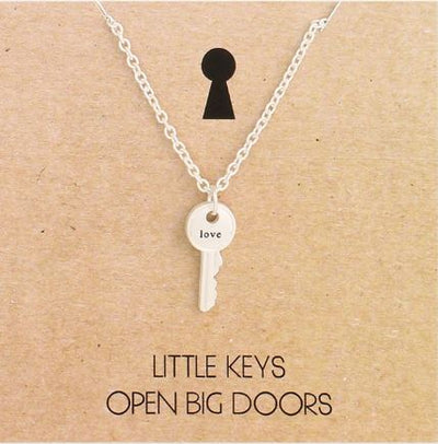 Little Keys Open Big Doors Love Key Charm Necklace - feelingchicboutique