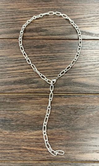 Big Chain Lariat Necklace - feelingchicboutique