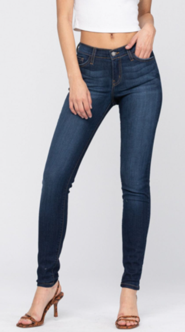 Super Stretchy & Soft Distressed Rayon Skinny Judy Blue Jeans - feelingchicboutique