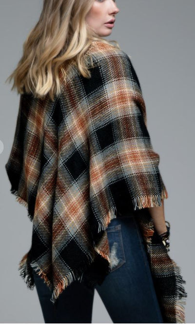 Plaid Fringed Edge Scarf - feelingchicboutique