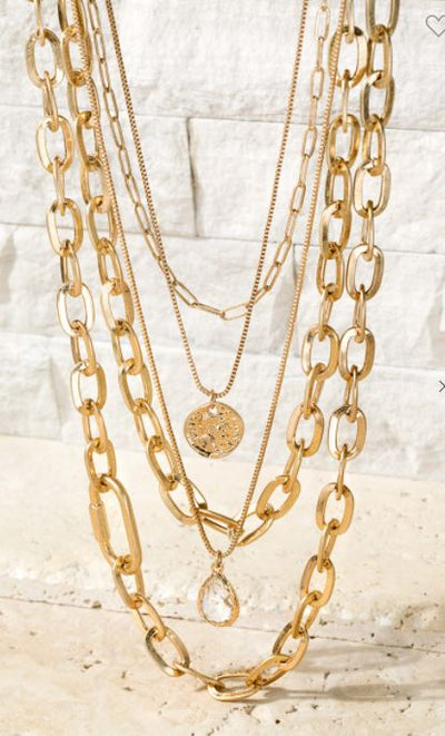 Bold & Mixed Chain Necklace - feelingchicboutique