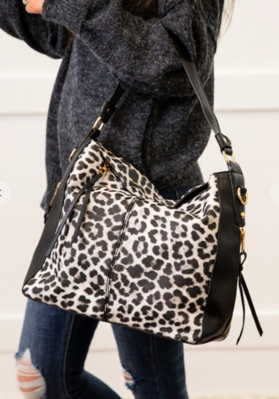 Sadie Vegan Leopard Handbag Tote Bag - feelingchicboutique