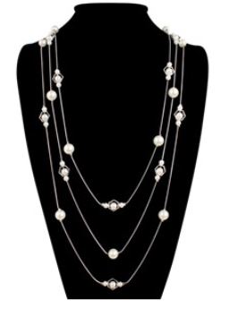 Octagon Pearl Chain Necklace - feelingchicboutique